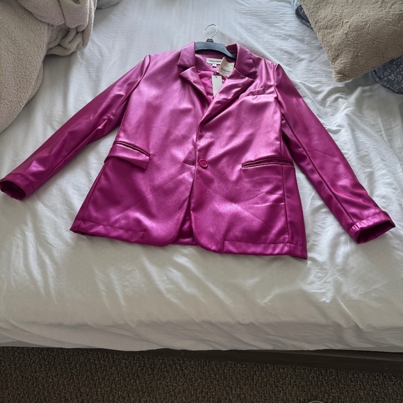 Leather Pink Blazer - Picture 3 of 3